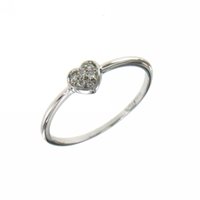 Anello Mirco Visconti Donna Anelli Cuori in Oro bianco Diamante 0.03 Ct Z666/10 - Z666/10